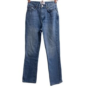 La Ligne 100% Cotton High Rise Straight Light Wash Denim Jeans Size 25